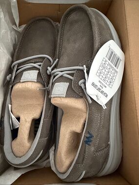 Hey Dude Men's Wesh Grip Craft Leather On in Gray